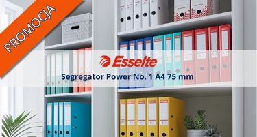 Niezawodne segregatory Esselte Power z mocna dzwignia No.1 promocja