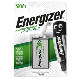 Akumulatorki Energizer Accu Recharge Power Plus E HR22 9V, pojemność 175mAh 1 sztuka