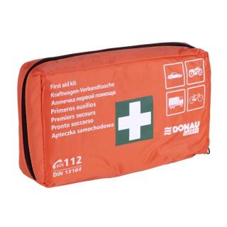 Apteczka samochodowa Donau SAFETY DIN 13164, w saszetce materiałowej pomarańczowa