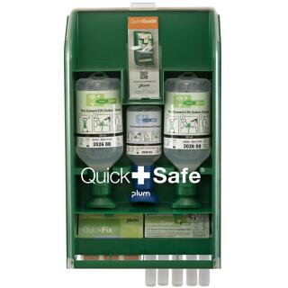 Apteczka ścienna PLUM QuickSafe Basic, dozownik z wyposażeniem zielona