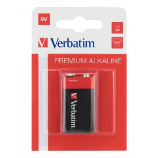 Bateria blokowa Verbatim Premium Alkaline E 6LR61 9V, alkaliczna 1 sztuka