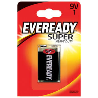 Bateria Eveready Super Heavy Duty E 6F22 9V, węglowo-cynkowa 1 sztuka