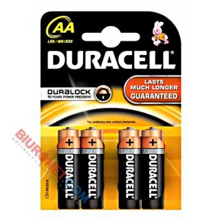 Baterie Duracell Basic AA LR6 1,5V, paluszki alkaliczne 4 sztuki