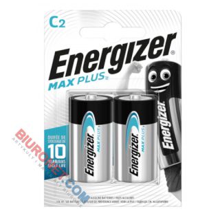 Baterie Energizer Max Plus C LR14 1,5V, najdłużej działające, średnie paluszki alkaliczne 2 sztuki