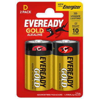 Baterie Eveready GOLD Alkaline from Energizer D LR20 1,5V, grube paluszki alkaliczne 2 sztuki