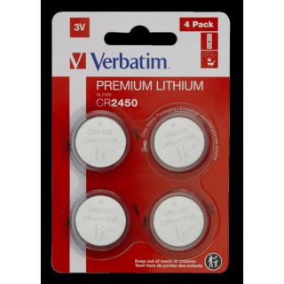 Baterie guzikowe Verbatim Premium Lithium CR2450 3V, litowe 4 sztuki