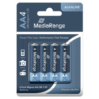 Baterie MediaRange Premium Mignon AA LR6 1,5V, paluszki alkaliczne 4 sztuki