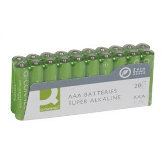 Baterie Q-Connect Super Alkaline AAA LR03 1,5V, cienkie paluszki alkaliczne 20 sztuk