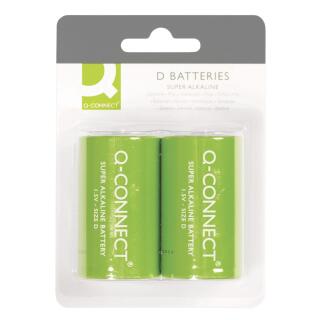 Baterie Q-Connect Super Alkaline D LR20 1,5V, grube paluszki alkaliczne 2 sztuki