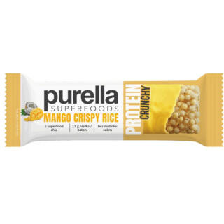 Baton proteinowy Bakalland Purella Protein Crunchy Mango Crispy Rice 45 g, bez cukru 15 sztuk