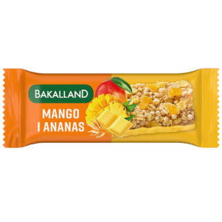 Baton zbożowy Bakalland Mango i Ananas 40 g 25 sztuk