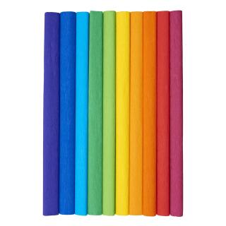 Bibuła marszczona tęczowy mix kolorów TOP 2000 Creatinio w rolce 10 sztuk 50 x 200 cm