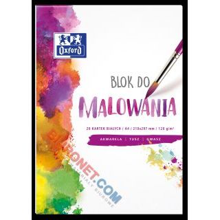 Blok do malowania farbami akwarelowymi Oxford A4, papier 120 g 20 kartek