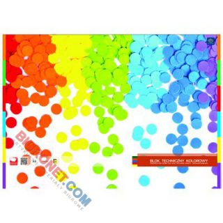 Blok techniczny kolorowy Interdruk A4, papier 170 g/m2 10 kartek