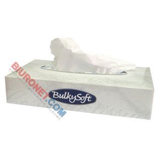 Chusteczki higieniczne dwuwarstwowe białe BulkySoft, w pudełku 100 sztuk