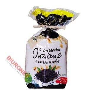 Ciasteczka owsiane z czarnuszką bez cukru Ania, chrupiące talarki 150 g