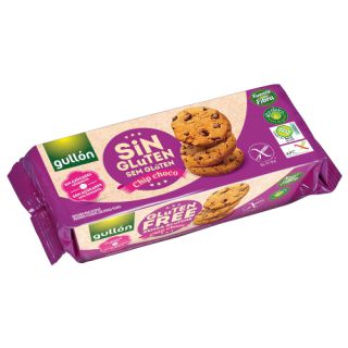 Ciastka kruche bez cukru i bez glutenu z kawałami czekolady Gullon Chip Choco 130g