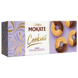 Ciastka kruche z ciemną czekoladą Mokate Caffetteria Cookies Rings 150 g