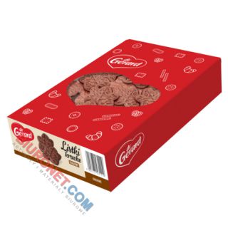 Ciastka Listki Kruche dr Gerard, kakaowe herbatniki z polewą 650 g