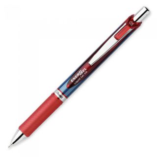 Cienkopis kulkowy automatyczny Pentel EnerGel BLN75, końcówka 0,5 mm czerwony