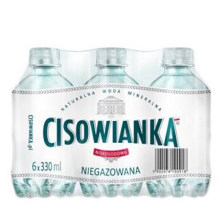 Cisowianka 0,33L x 6 sztuk, woda mineralna w butelkach PET niegazowana