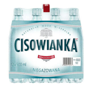 Cisowianka 0,5L x 12 sztuk, woda mineralna, w butelkach PET niegazowana