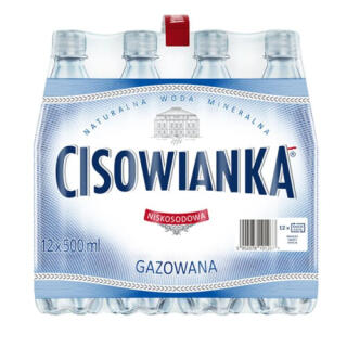 Cisowianka 0,5L x 12 sztuk, woda mineralna, w butelkach PET gazowana