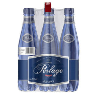 Cisowianka 0,7L x 6 sztuk, woda mineralna, w eleganckich butelkach PET musująca Perlage