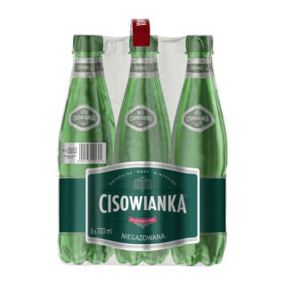 Cisowianka 0,7L x 6 sztuk, woda mineralna, w eleganckich butelkach PET niegazowana