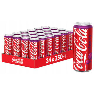 Coca Cola Cherry 0,33L, wiśniowy napój gazowany, w puszce 24 sztuki