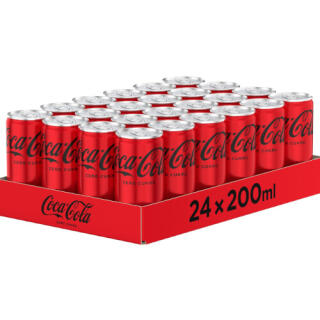 Coca Cola Zero 0,2L, napój gazowany bez cukru, w puszce 24 sztuki