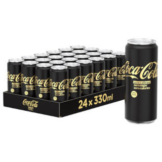 Coca Cola Zero Zero 0,33L, napój gazowany bez cukru i bez kofeiny, w puszce 24 sztuki
