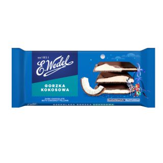 Czekolada gorzka kokosowa E. Wedel, nadziewana tabliczka 100 g