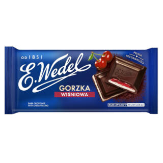 Czekolada gorzka wiśniowa E. Wedel, nadziewana tabliczka 100 g