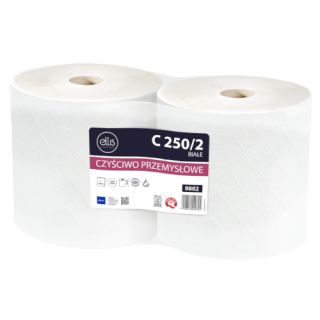 Czyściwo przemysłowe w rolce Lamix Ellis Professional 0802, biały papier celulozowy 2-warstwowy 2 rolki x 240 m