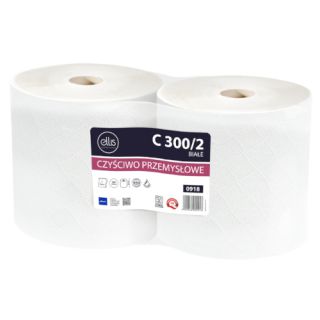 Czyściwo przemysłowe w rolce Lamix Ellis Professional 0918, biały papier celulozowy 2-warstwowy 2 rolki x 300 m
