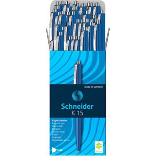 Długopis automatyczny Schneider K15 M kartonik 50 sztuk niebieski