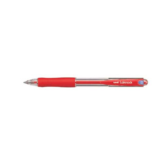 Długopis automatyczny Uni Laknock SN-101, końcówka 0,5 mm czerwony