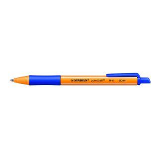 Długopis automatyczny z klipem Stabilo Pointball M 6030, końcówka 0,5 mm niebieski