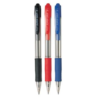 Długopis automatyczny z miękkim gripem Pilot Super Grip F, cienka końcówka 0,2 mm, tusz olejowy czarny