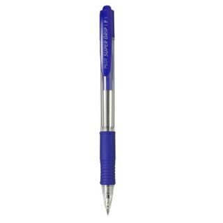 Długopis automatyczny z miękkim gripem Pilot Super Grip F, cienka końcówka 0,2 mm, tusz olejowy niebieski