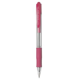 Długopis automatyczny z miękkim gripem Pilot Super Grip F, cienka końcówka 0,2 mm, tusz olejowy czerwony