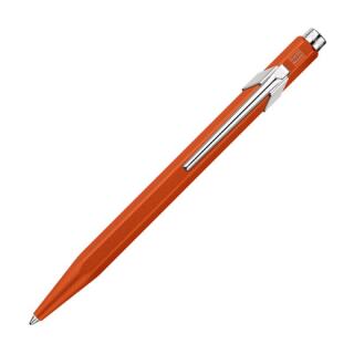 Długopis CARAN D'ACHE 849 Colormat-X, wkład Goliath niebieski M pomarańczowa obudowa