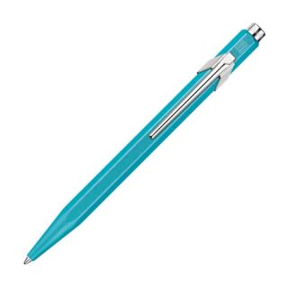 Długopis CARAN D'ACHE 849 Colormat-X, wkład Goliath niebieski M turkusowa obudowa