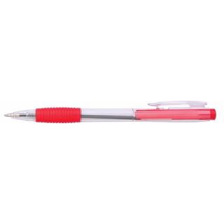 Długopis jednorazowy automatyczny Office Products, opakowanie 50 sztuk, końcówka 0,7 mm czerwony