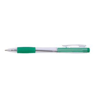 Długopis jednorazowy automatyczny Office Products, opakowanie 50 sztuk, końcówka 0,7 mm zielony