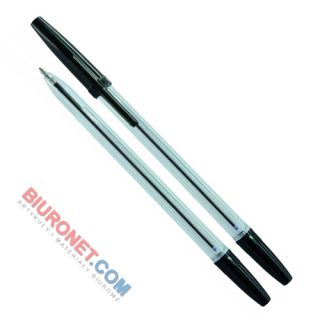 Długopis jednorazowy ze skuwką Office Products, 50 sztuk, końcówka 1,0 mm czarny