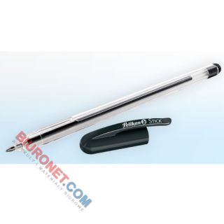 Długopis jednorazowy ze skuwką Pelikan Stick Super Soft K86, końcówka 0,7 mm czarny