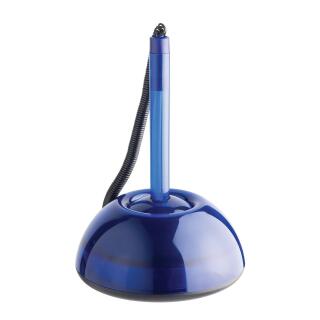 Długopis z podstawką na sprężynce ICO Lux, końcówka 1,6 mm niebieski