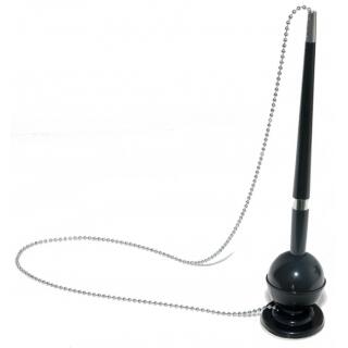 Długopis z przyklejaną podstawką na łańcuszku Office Products, końcówka 0,7 mm niebieski